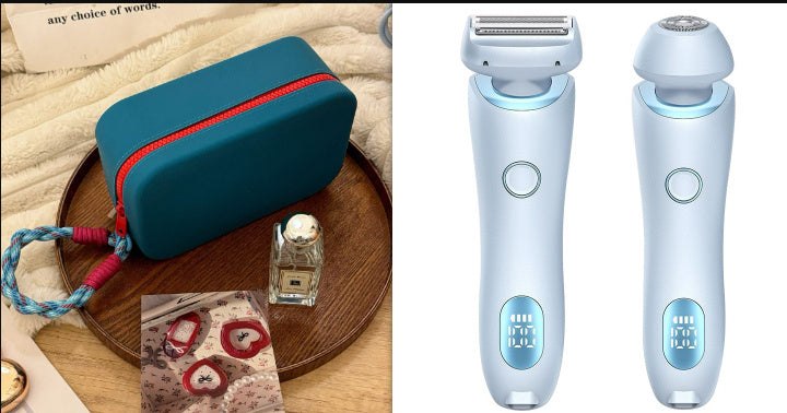 2 In 1 Hair Removal Epilator USB Rechargeable Trimmer Women Body